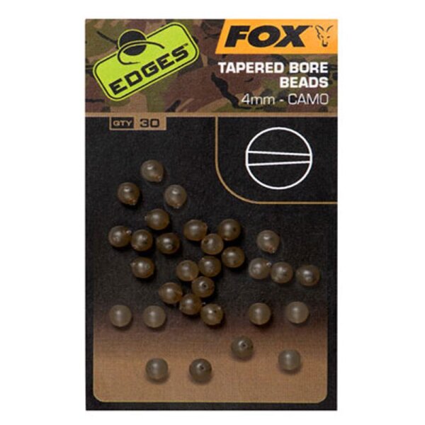 Fox Camo Tapered Bore Beads 6mm