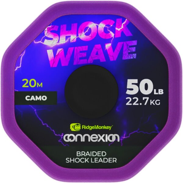 Ridge Monkey Connexion Shock Weave Braided Shock Leader 50lb 20m